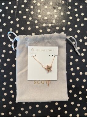 Kendra Scott Jae Rose Gold Drusy Star Pendant Necklace
